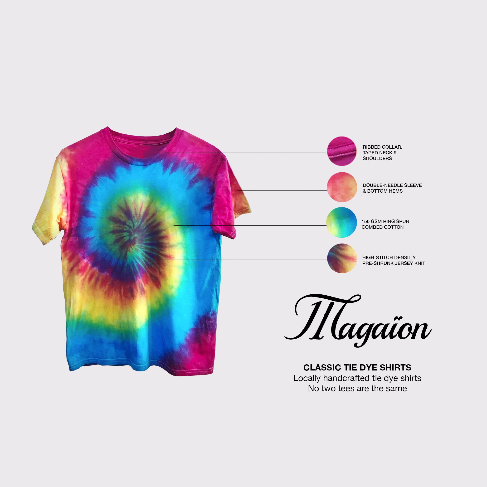 Ripple Rainbow Tie Dye Shirt